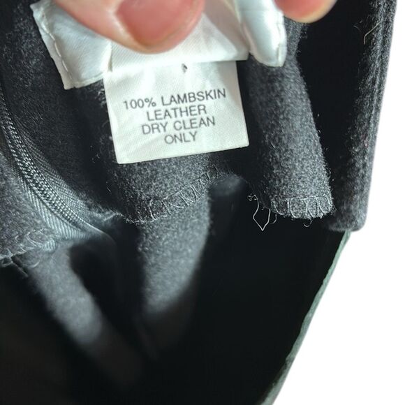 SOLD design lab wool lambskin leather winter maxi skirt 4 black quiet luxury - Picture 7 of 7